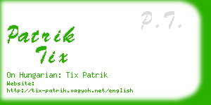patrik tix business card